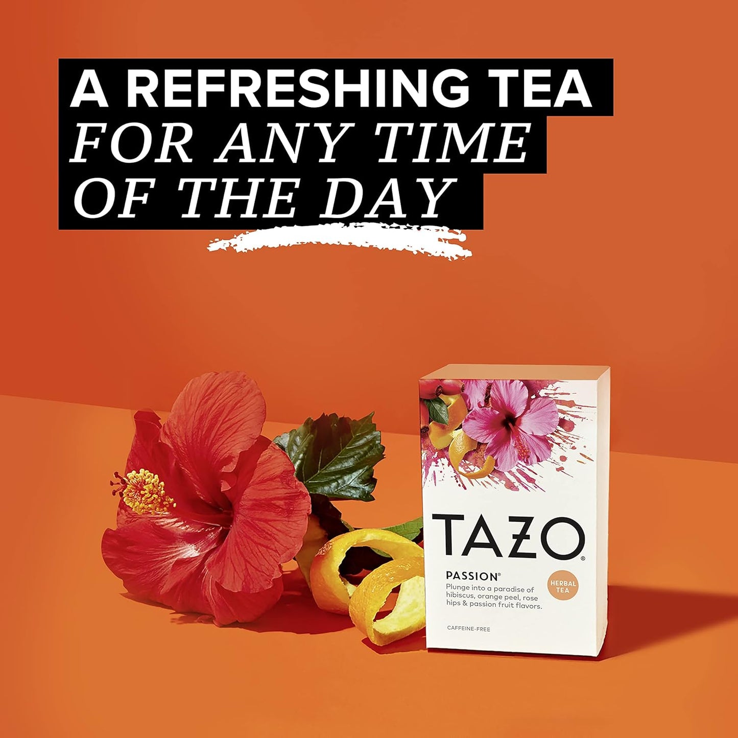 TAZO Passion Herbal Tea – Citrus Hibiscus Cooler for Poolside Lounging and Sun-soaked Lunches
