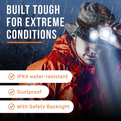 TDC Head Lamp Led Rechargeable - Holiday Gift for Contractors, Mechanics, and DIY Homeowners