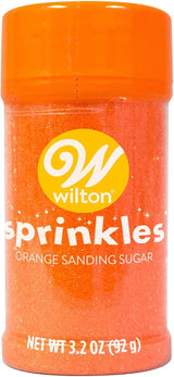 Wilton Orange Sparkling Sugar Crystals – Decorative Accent for Autumn-Themed Mini Cakes and Cupcake Stations