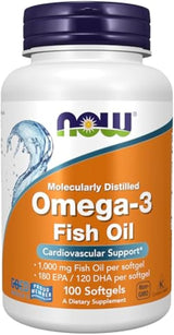 NOW Supplements Omega-3 180 EPA / 120 DHA Holiday Care Package for Health-Conscious Family, Fish Oil