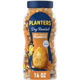 PLANTERS Honey Roasted Peanuts Study Snack for Focus, Sweet and Salty Desk Drawer Jar, 16oz