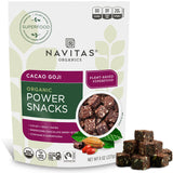 Navitas Organics Cacao Goji Power Bites – Lightweight Cycling Rest Stop Energy Bite for Endurance Riding, 8 oz Portable Bag