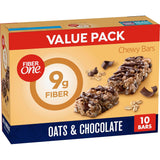 Fiber One Chewy Bars Oats and Chocolate – Guilt-Free Sweet Treat for PCOS Pantry and Purse, 15 Count Box