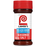 Lawry's 25% Less Sodium Seasoned Salt – Pre-Blended Shake for Efficient Batch Cooking