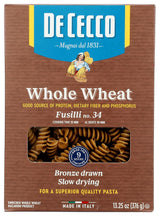 De Cecco Whole Wheat Fusilli – Filling Whole Wheat Spiral Pasta for Family Weeknight Dinners