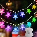 Brightown Cool to the Touch Star String Lights 33ft with 5V USB Power – Pet and Child Safe Indoor Decorative Lighting, No Fire Risk