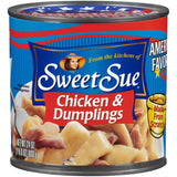 Sweet Sue Chicken & Dumplings Canned Soup - 14g Protein Per Serving for Seniors and Solo Diners, Easy to Prepare