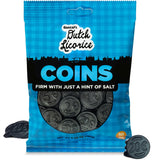 Gustaf's Salted Dutch Licorice Coins - 3 Pack of 5.2oz Bags - Valentine's Day Gift for Him, Gourmet Salty Black Licorice from the Netherlands