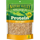 Nature Valley Protein Granola Oats and Honey Gym Bag Snack Pouch, Crunchy Protein Clusters for On-the-Go Adventures