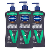 Vaseline Men's Hand & Body Lotion – Camping and Patio After-Sun Cool-Down for Men Exposed to Wind and Sun, Menthol Refresh