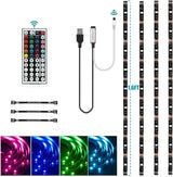 HOUHUI RGB LED Light Strips for Simple Home Aesthetic – 6.56ft USB Backlight with Tool Free Adhesive Mounting