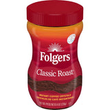 Folgers Classic Roast Instant Coffee – Single-Serve Office Jar for Distraction-Free Desk Brewing