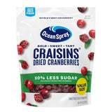 Ocean Spray Craisins 50% Less Sugar Dried Cranberries — Safe Sweet Snack for Classrooms Playdates and Family Pantry Sharing