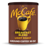 McCafe Breakfast Blend Light Roast Ground Coffee, 30 oz Canister – Easy Holiday Gift for Coworkers and Friends