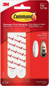Command Mounting Refill Strips, Large – Entryway and Fireplace Mantle Decor Swaps, Six Strips for Seasonal Wall Displays