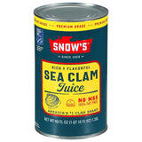 Snow's All Natural Clam Juice, 8 fl oz Bottle - Birthday Gift for the Home Chef Who Has Everything