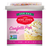 Miss Jones Baking Co. Confetti Pop Vegan Frosting, 11.98 oz – Plant-Based Frosting for Clean-Eating Households and Gatherings