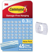 Command Reliable Indoor Light Clips for Family Homes, Pet and Child Friendly Wall Hanging Solution