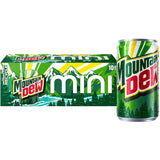 Mountain Dew Mini Soda 10-Count 7.5oz – Compact Cans for Backyard BBQs, Camping, and Outdoor Adventures