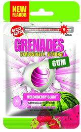 Grenades Gum Sugar-Free Peppermint Bang – Driver Shift Worker Energy Support for Cab and Commute