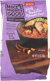 Mike's Mighty Good Spicy Tonkotsu Pack – Microwave-Ready Office Lunch for Home Office Pros, Broth-Powered Productivity