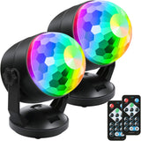 Luditek 2-Pack Sound Activated Disco Lights – Fun Surprise Gift for Teens and Adults, USB Party Lights for Room and Christmas Decorations