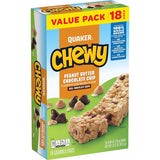 Quaker Chewy Peanut Butter Chocolate Chip Granola Bars – Whole Grain Grab-and-Go Bar for Pre and Post-Workout Fueling