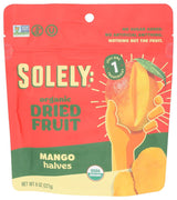 SOLELY Organic Dried Mango Halves – Single-Ingredient Vegan Snack for Clean-Label Diets