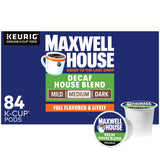 Maxwell House Decaf House Blend K-Cup Pods – Study Session Coffee That Won't Crash Your Concentration, 84 ct