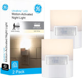 GE Low Profile Night Light – Simple Dusk-to-Dawn Sensor for Uncluttered Hallways, 2 Pack