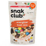 Snak Club Energizer Trail Mix – Hostess Gift Snack for Backyard Gatherings with Salted Nuts, Raisins, and Chocolate Candies, 16 oz Resealable Bag