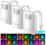 Chunace 16 Color LED Toilet Bowl Light Set of 3 – Unique Birthday Gift Exchange Present for Men Who Have Everything, Novelty Bathroom Gadget