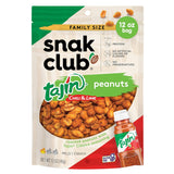 Snak Club Tajín Chili Lime Peanuts – Guilt-Free Savory Snack for Self-Care Snack Breaks, Kosher, 12 oz Bag