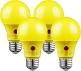 TORCHSTAR Dusk to Dawn Outdoor Bulb – Intentional Garage and Pathway Lighting, Standard Shape Sensor LED, 60W Incandescent Replacement, 4-Pack