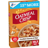 General Mills Oatmeal Crisp Heart Healthy Cereal – Family Size Resealable Box for Kid Friendly Breakfasts