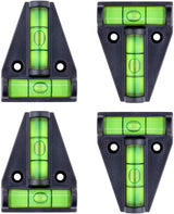 Firecore 4-Pack T Bubble Levels – Weather-Resistant Pocket Level for Tripods Camera Gear and Campsite Use