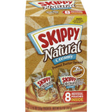 SKIPPY Natural Creamy Peanut Butter Squeeze Packs – Lightweight Travel Snack for Flights, Picnics, and Outdoor Adventures, 8 Pack 1.15 Oz