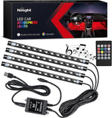 Nilight 48 LED Sound Active Strip Lights – Elegant Gift Box Ready Mood Lighting for Home Theater and SUV