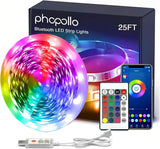 phopollo RGB LED Strip Kit – Behind TV Bias Lighting for Movies and Work Calls, Reduces Eye Strain
