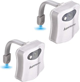 LumiPals LED Toilet Night Light – Dim Bathroom Light for Night Trips, Safer Than Overhead Light 2-Pack