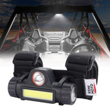 KEMIMOTO Rechargeable Roll Bar Dome Light for UTV ATV Golf Cart Boat Outdoor Deck and Campsite Illumination 1.5-2.0 in Fit