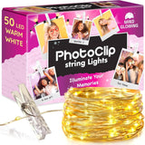 Mind-Glowing Photo Clips String Light - Dorm Room Aesthetic Upgrade, Copper Wire Fairy Lights with Photo Clips for Trendy Wall Display
