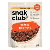 Snak Club Toffee Peanuts – Comfort Snack During Recovery and Appetite Loss, 4g Protein Praline Peanuts 17 oz Resealable