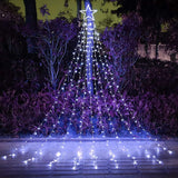 PUHONG Safe Around Kids and Pets Christmas Lights 320 LED – Smokeless Star String Lights with 6h and 8h Auto Shutoff Timer