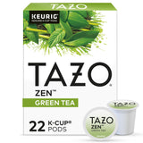 Tazo Organic Zen Green Tea K-Cup Pods – Cozy Birthday Gift for Mom, Calming Lemongrass and Spearmint Blend