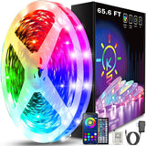Keepsmile Housewarming Gift LED Lights for Room – 65.6ft Bluetooth Smart Strip with Music Sync and Timer