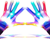 LumenGlow LED Finger Light Gloves - Cool Party Gift for Teens and Tweens with Stretchy Fit and Bonus Spare Batteries