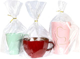 PigPotParty Neutral Gold-Tie Pouches 7x10 – Understated Wrapping for Thoughtful Holiday Gifts and Simple Celebrations