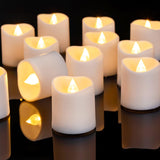Homemory Battery Operated Flicker Tealights Warm White Glow for Coffee Table Bookshelf and Year Round Ambiance