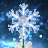 Dazzle Bright Lighted Snowflake Christmas Topper – Weather-Friendly Accent for Outdoor Holiday Gatherings